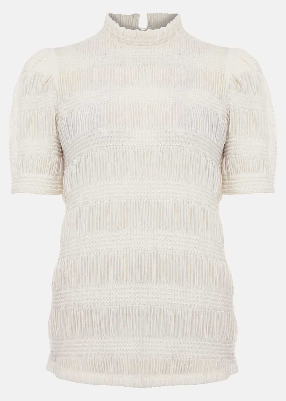 Samiha Textured Top Ivory