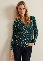Sindy Animal Print Top Multi-Coloured