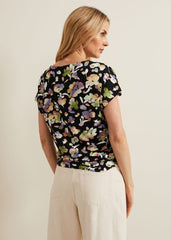 Maddie Watercolor Top Black/Multi