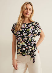 Maddie Watercolor Top Black/Multi