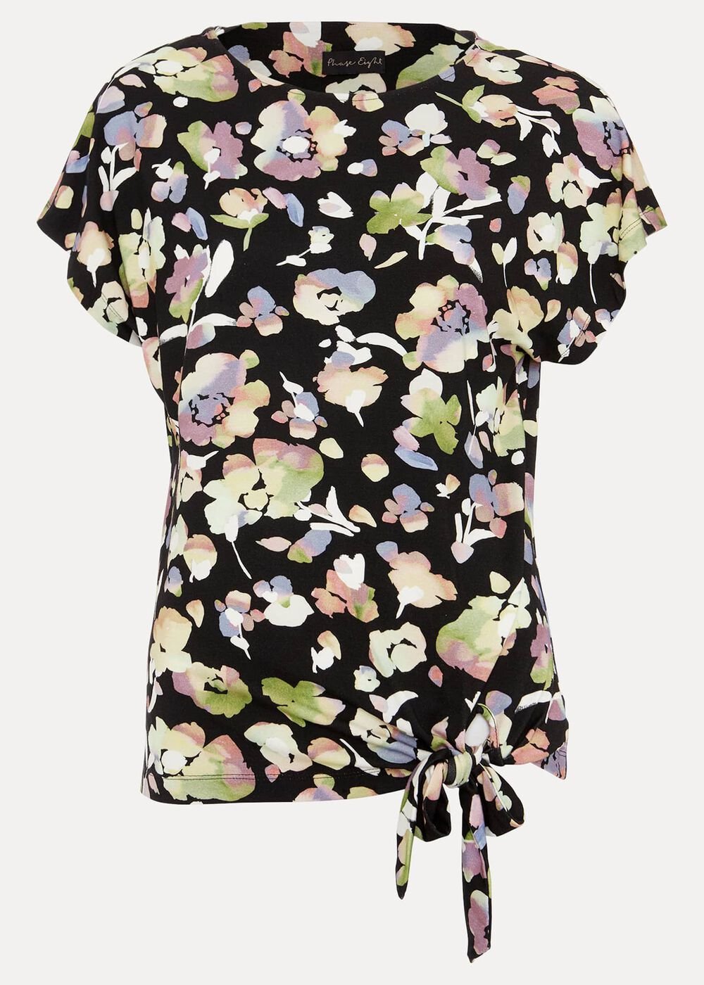 Maddie Watercolor Top Black/Multi