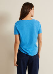 Elspeth V Neck Top Blue