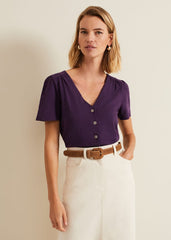 Lorenna Jersey Top Purple