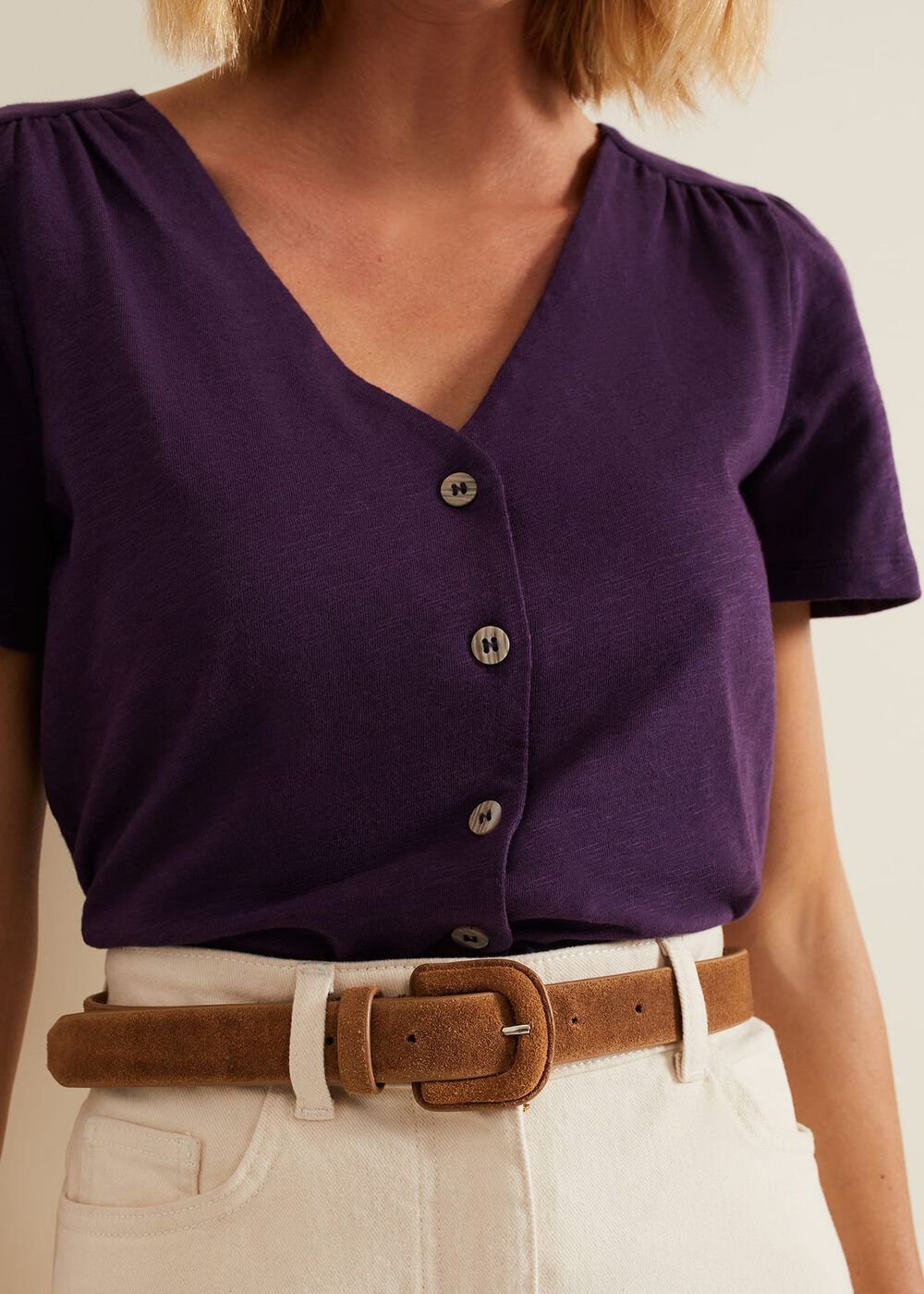Lorenna Jersey Top Purple