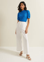 Samiha Textured Top Blue