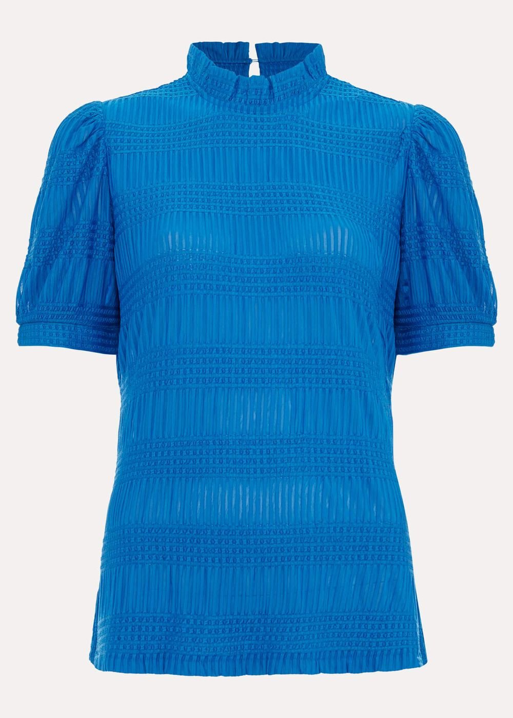 Samiha Textured Top Blue