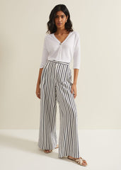 Leah Linen Top White