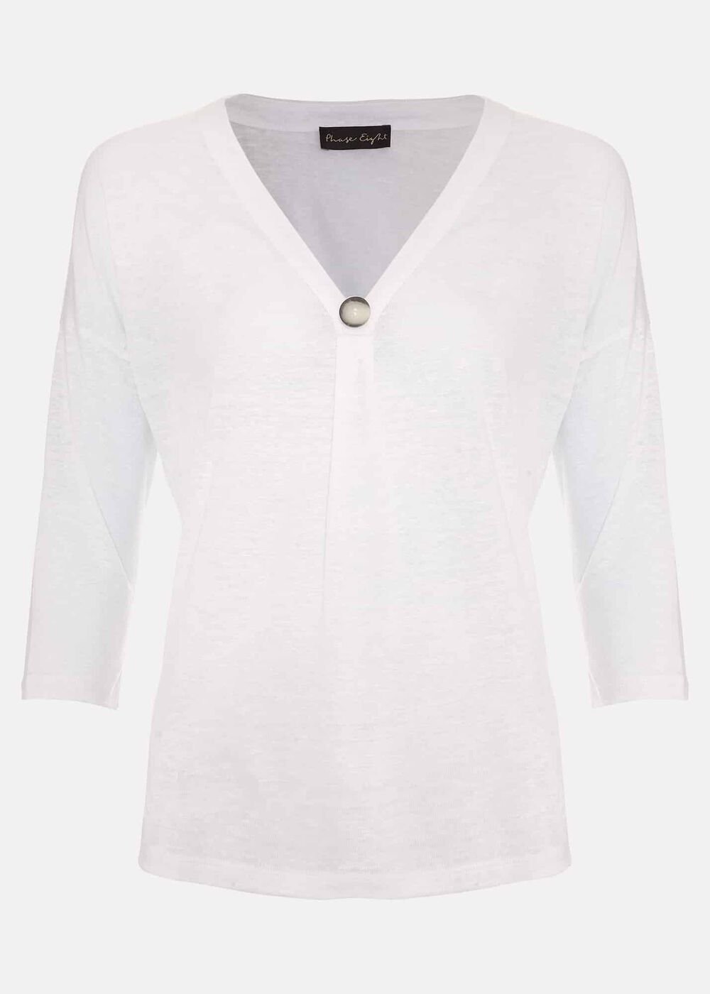 Leah Linen Top White