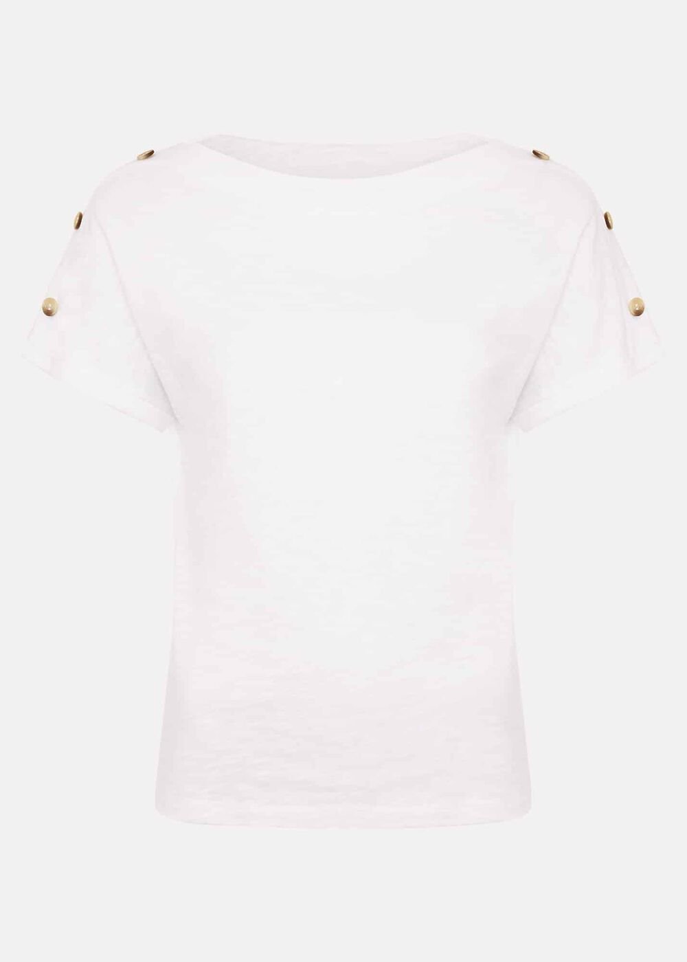 Suzie Button Detail Top White