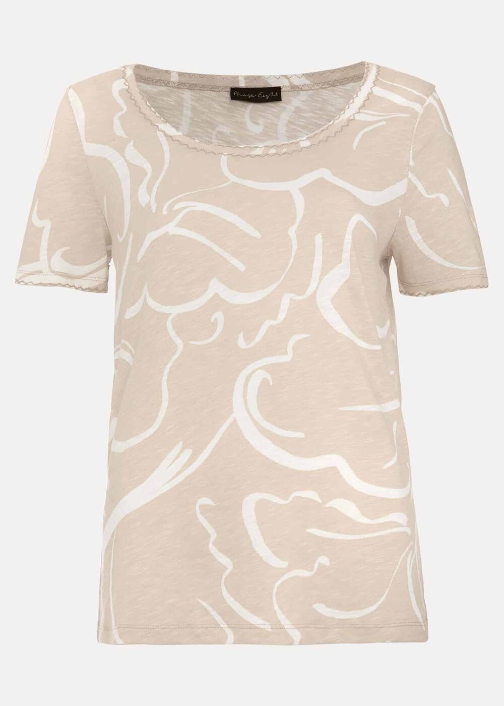 Nia Linear Print Top Neutral