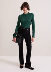 Haylee Sleeveless Texture Top Green