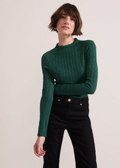 Haylee Sleeveless Texture Top Green