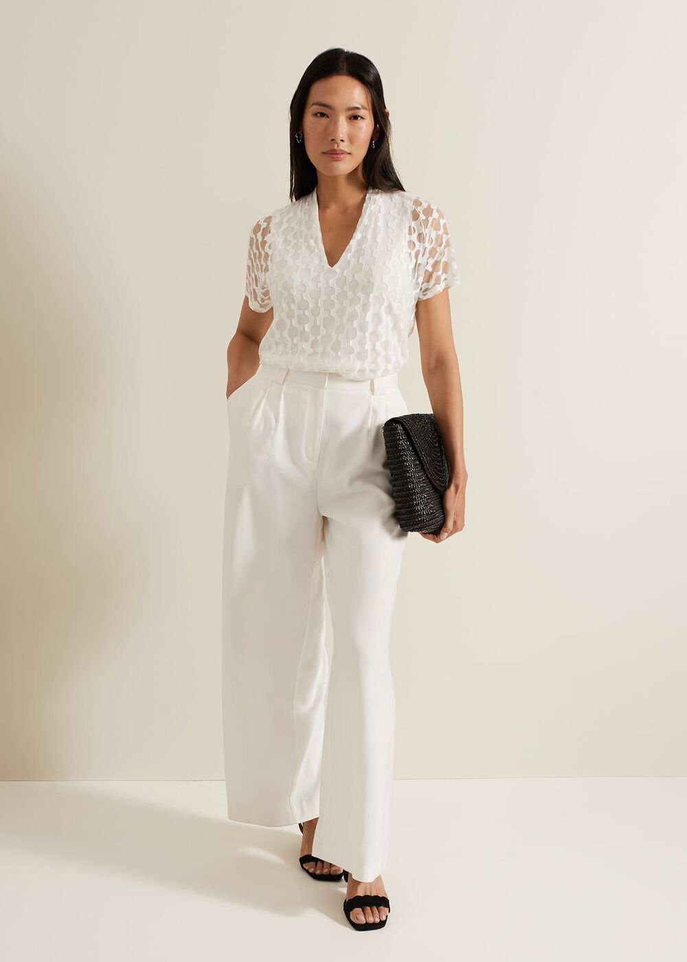 Lara Burnout Top Ivory