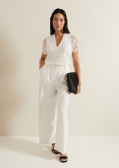 Lara Burnout Top Ivory
