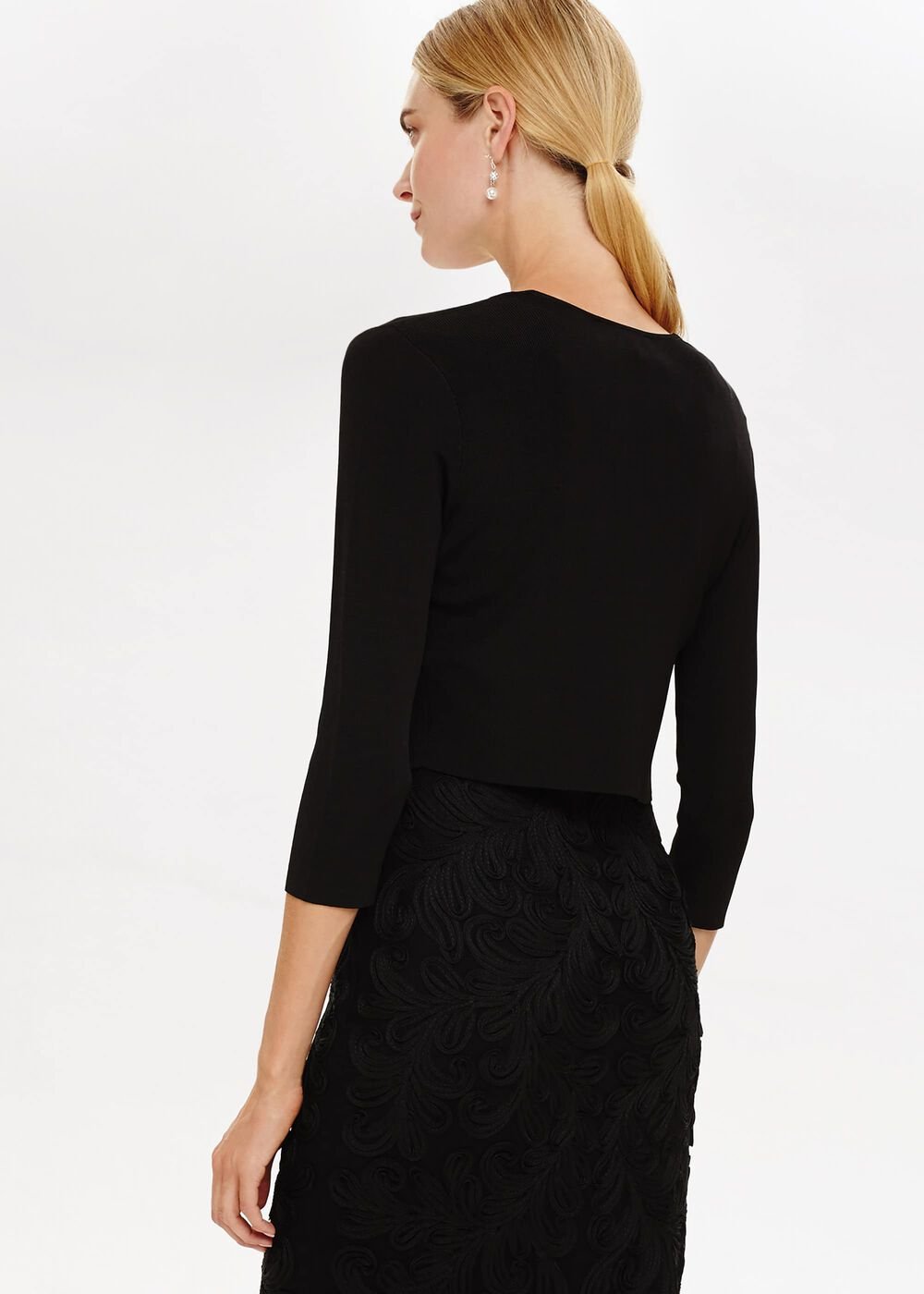 Salma Lightweight Knitted Jacket Black