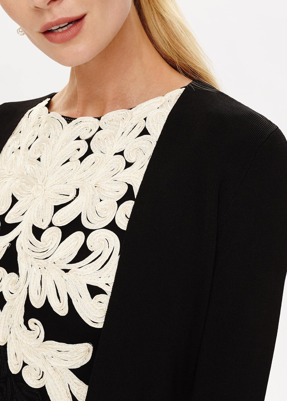 Salma Lightweight Knitted Jacket Black