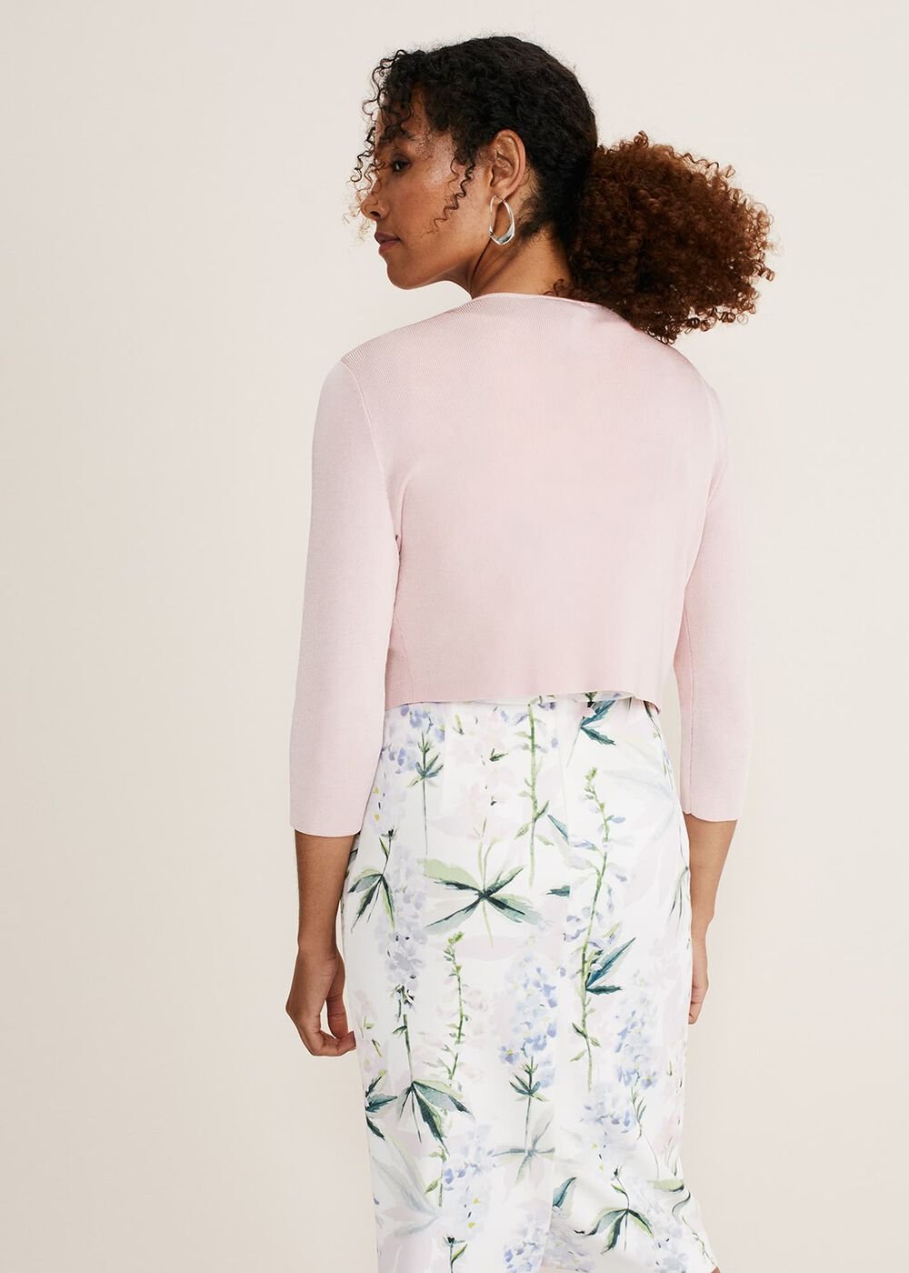 Salma Lightweight Knitted Jacket Antique Rose