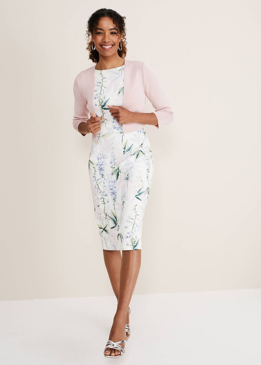 Salma Lightweight Knitted Jacket Antique Rose