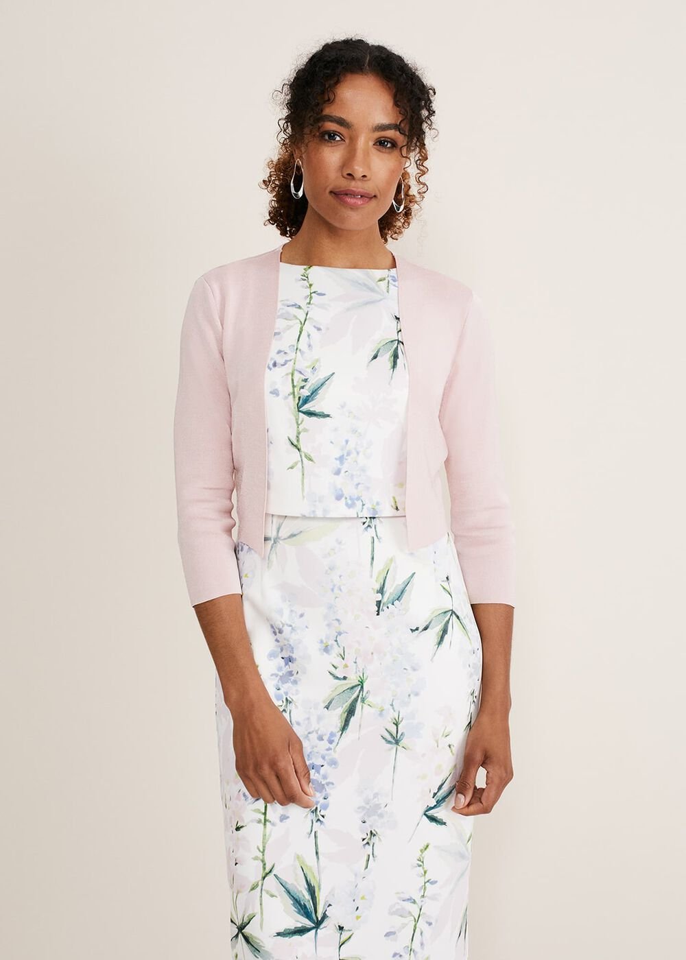 Salma Lightweight Knitted Jacket Antique Rose