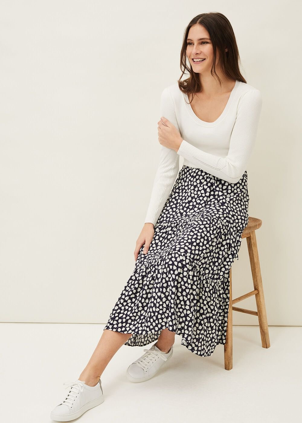 Dalma Fitted Knit Jumper White
