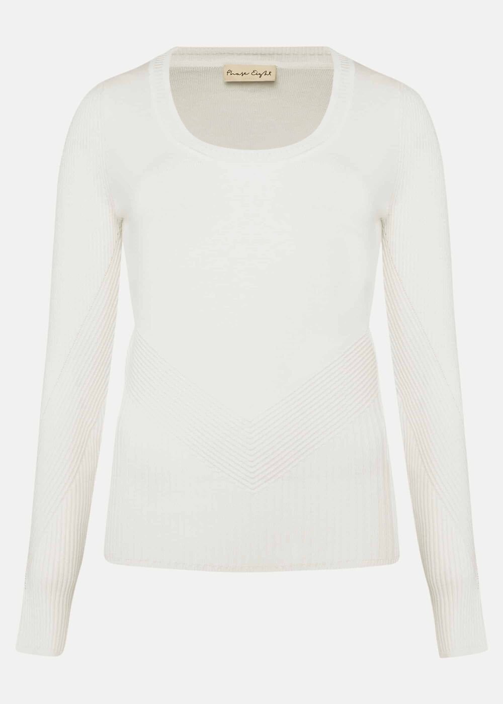 Dalma Fitted Knit Jumper White