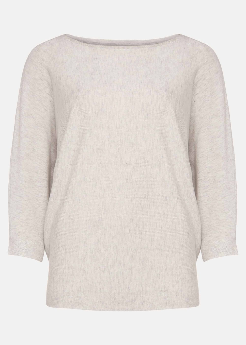 Women's Light Grey Batwing Jumper Grey