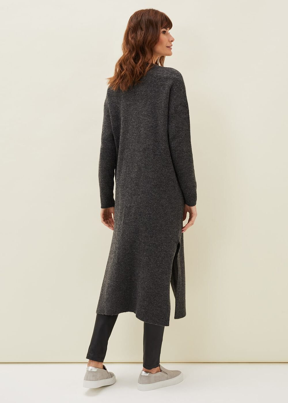 Sybille Maxi Cardigan Charcoal