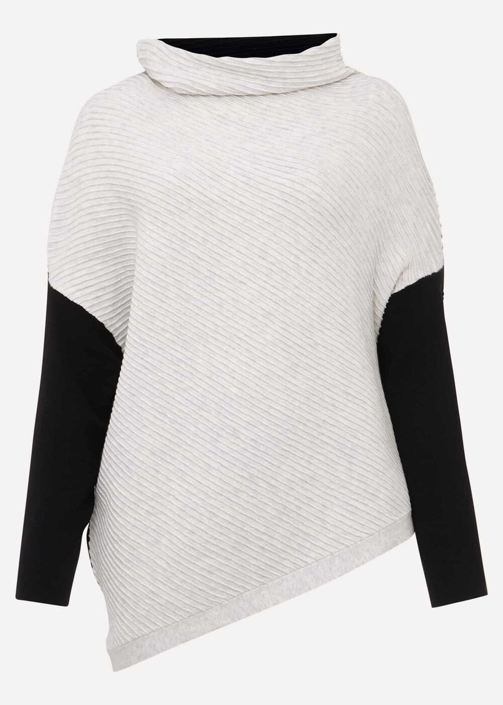 Flo Colourblock Knitted Co-Ord Jumper Black/Grey