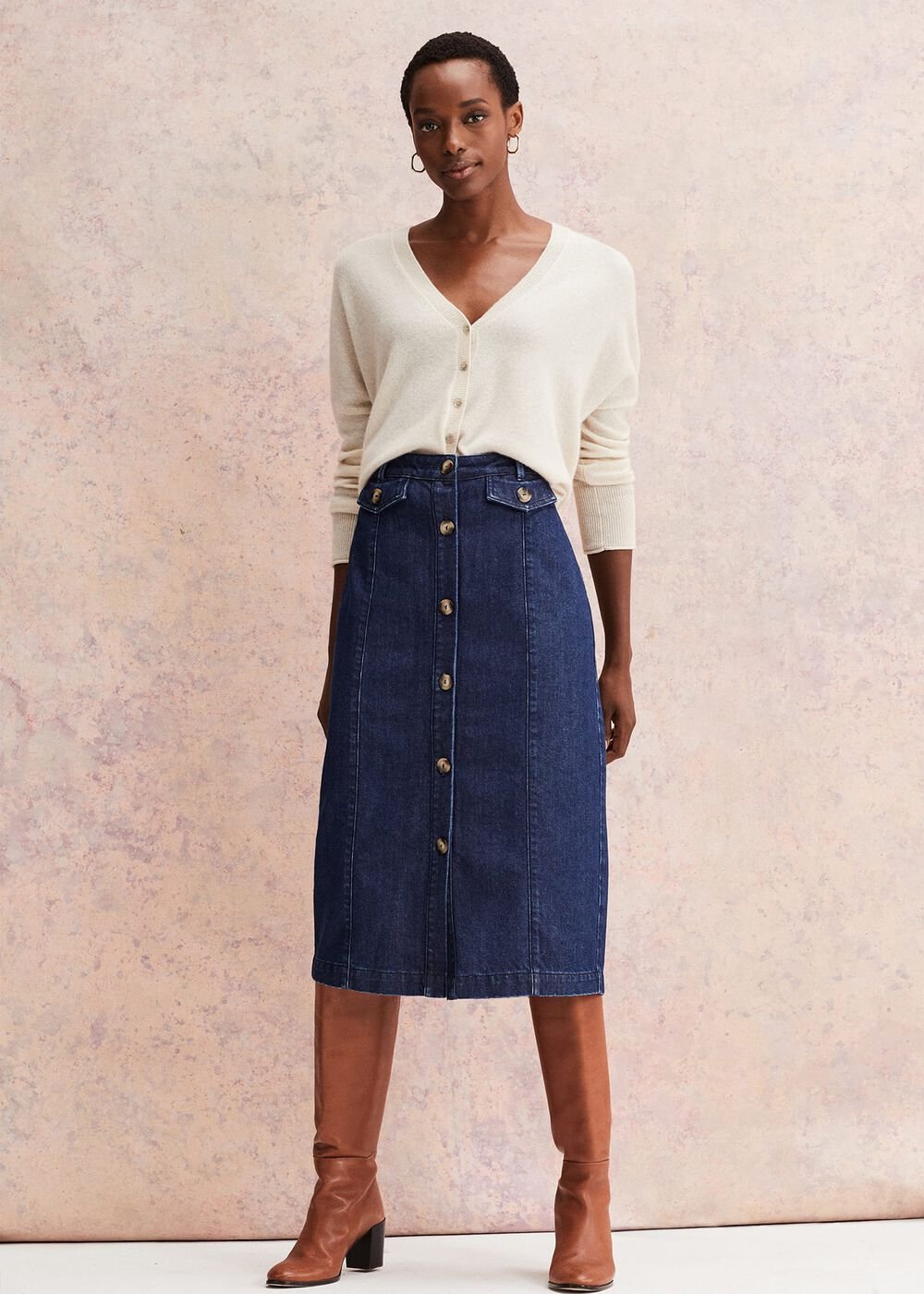 Arabella Cashmere Cardigan Buttermilk