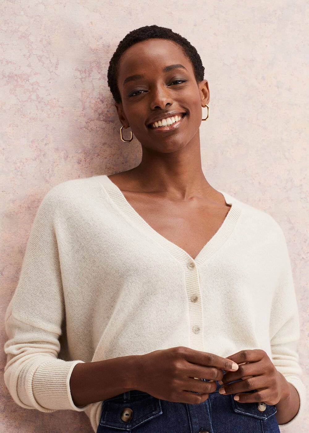 Arabella Cashmere Cardigan Buttermilk