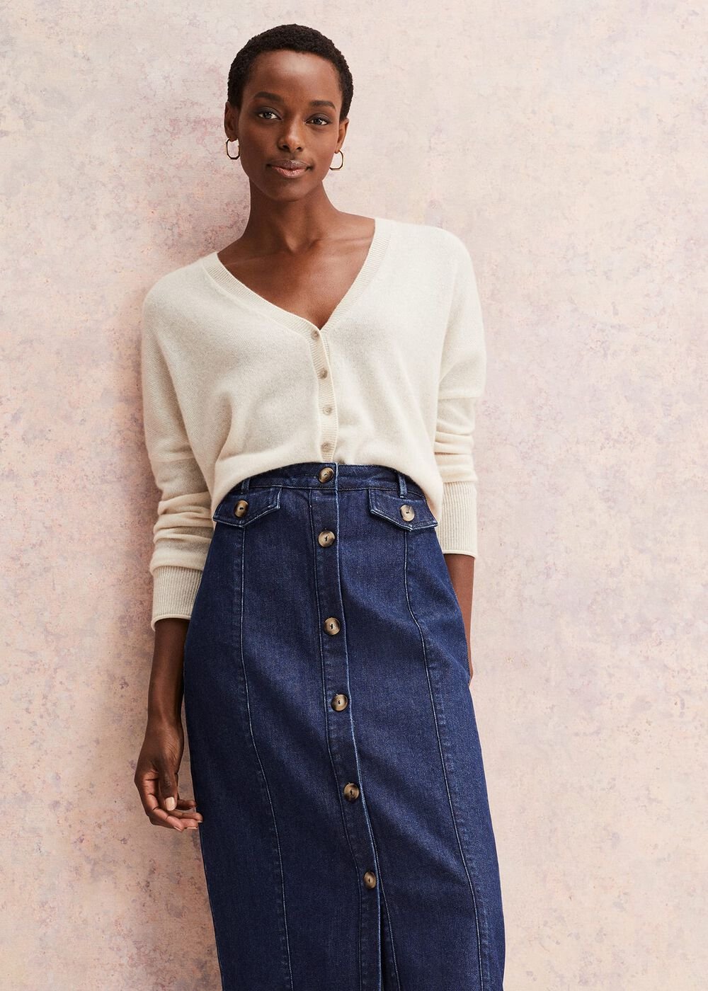 Arabella Cashmere Cardigan Buttermilk