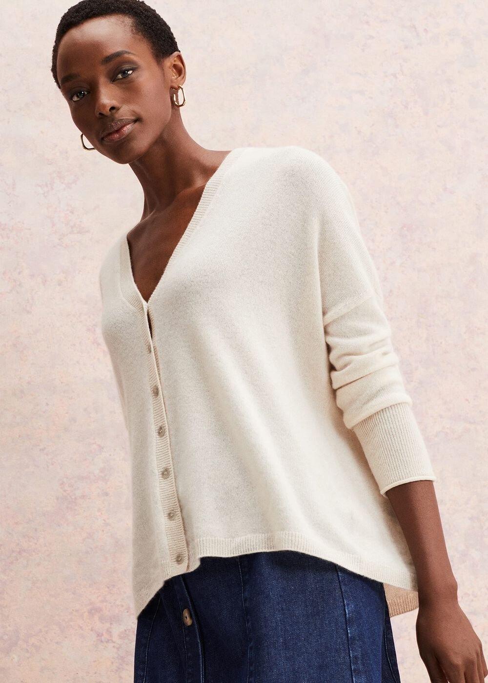 Arabella Cashmere Cardigan Buttermilk