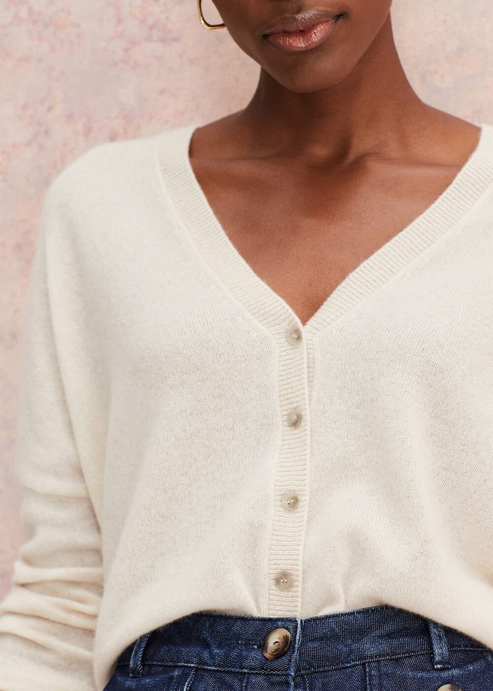 Arabella Cashmere Cardigan Buttermilk