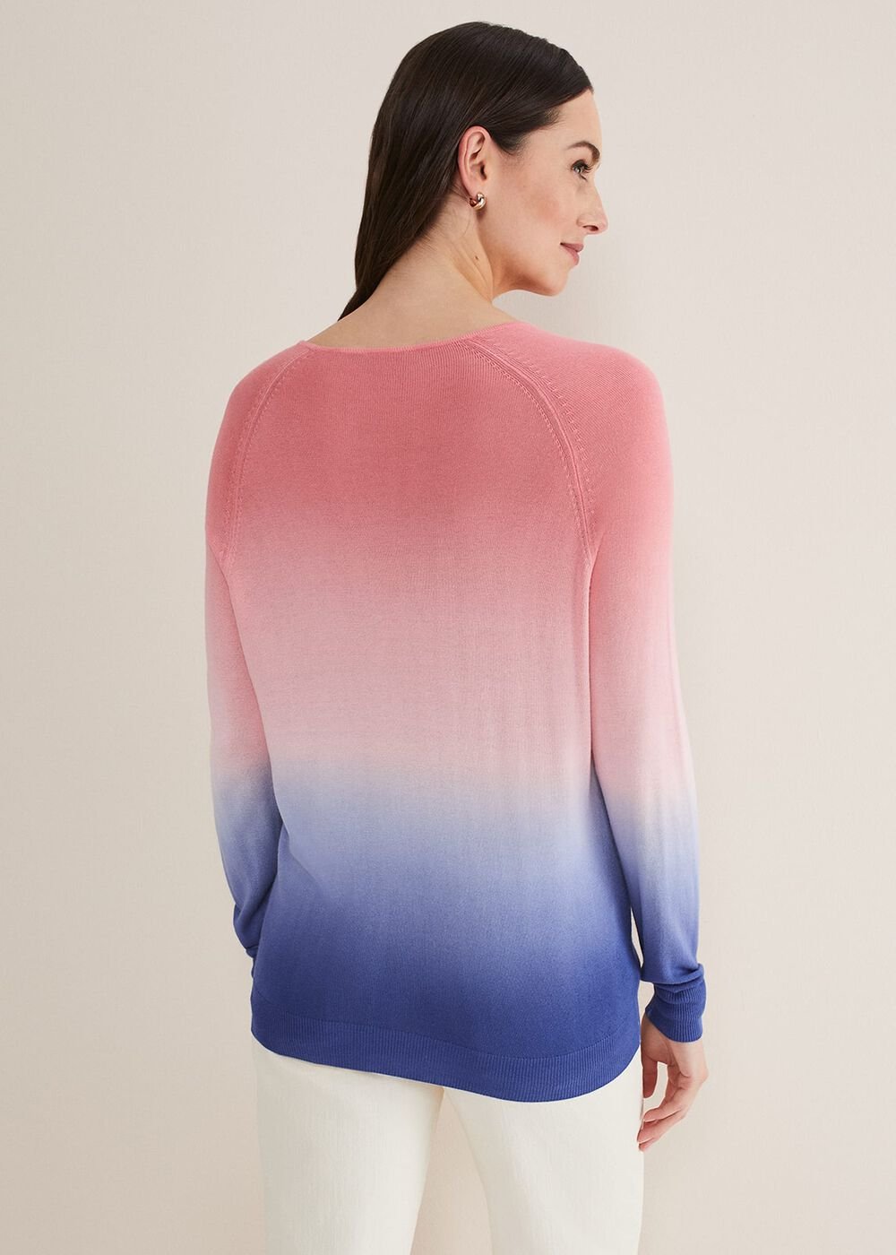 Helen Dip Dye Knit Blue/Pink