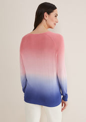 Helen Dip Dye Knit Blue/Pink