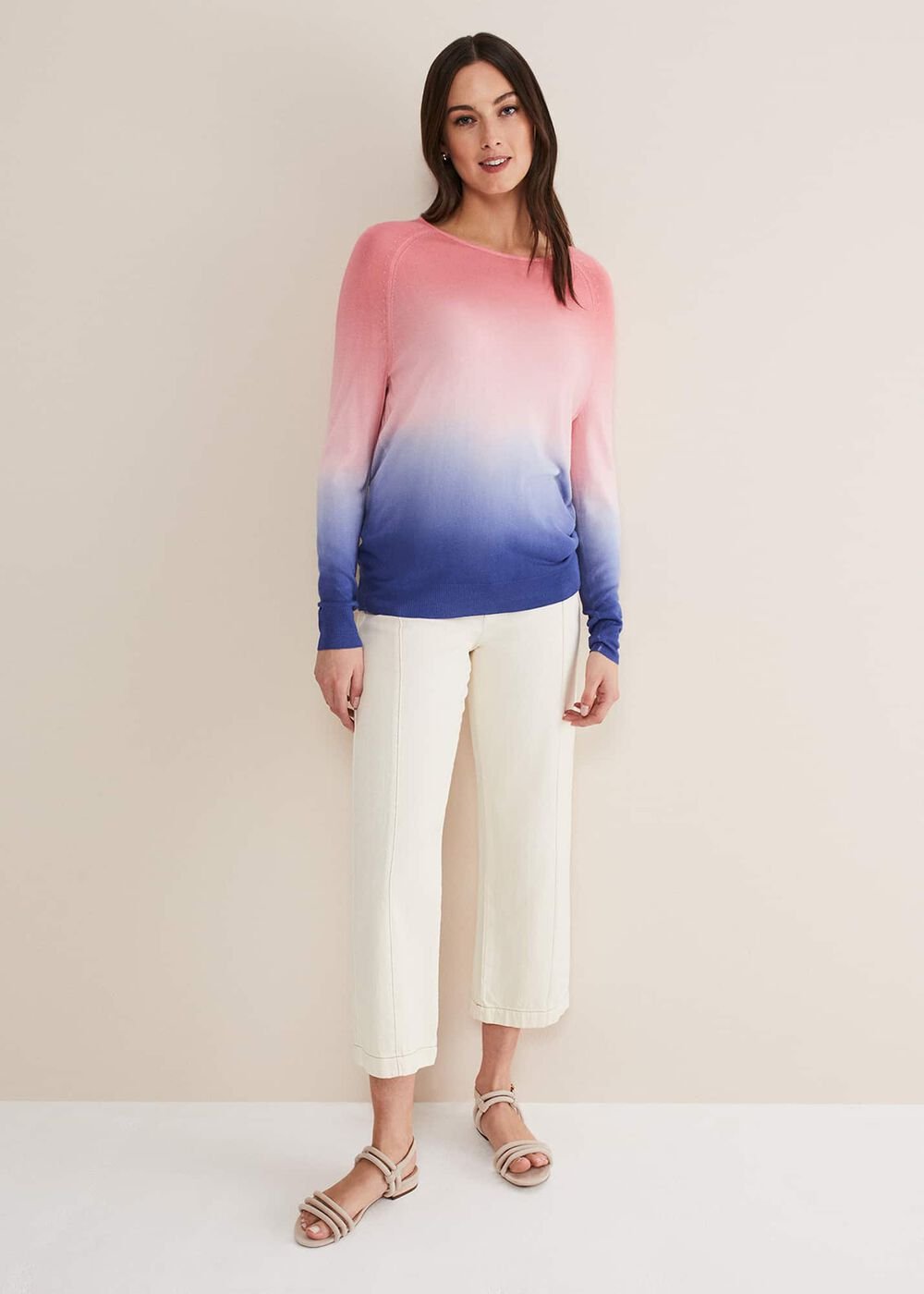 Helen Dip Dye Knit Blue/Pink