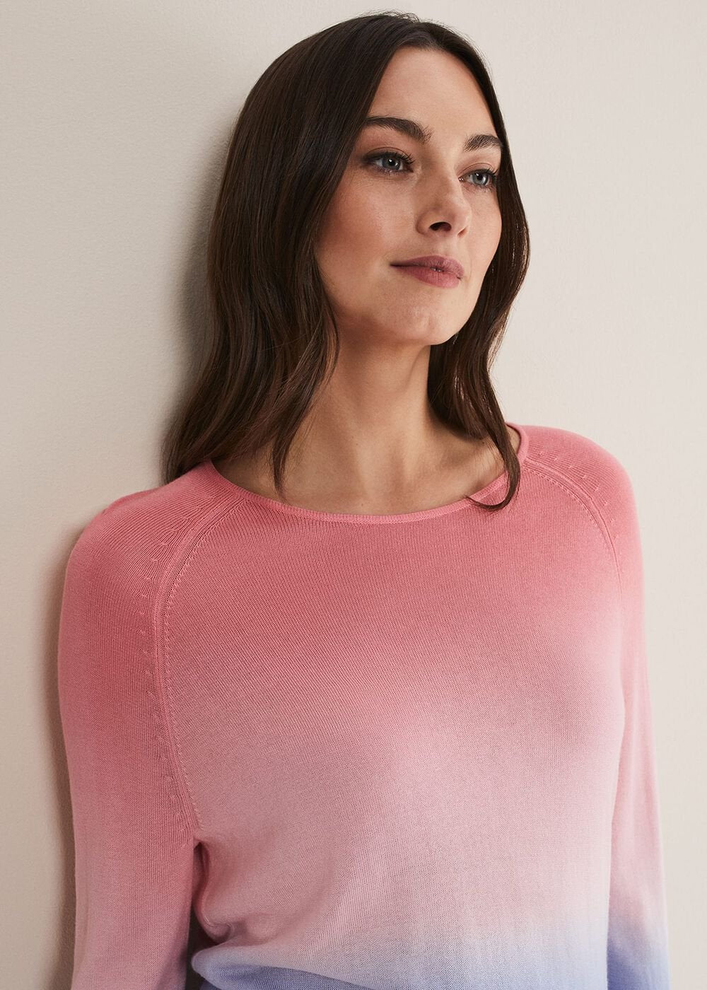 Helen Dip Dye Knit Blue/Pink
