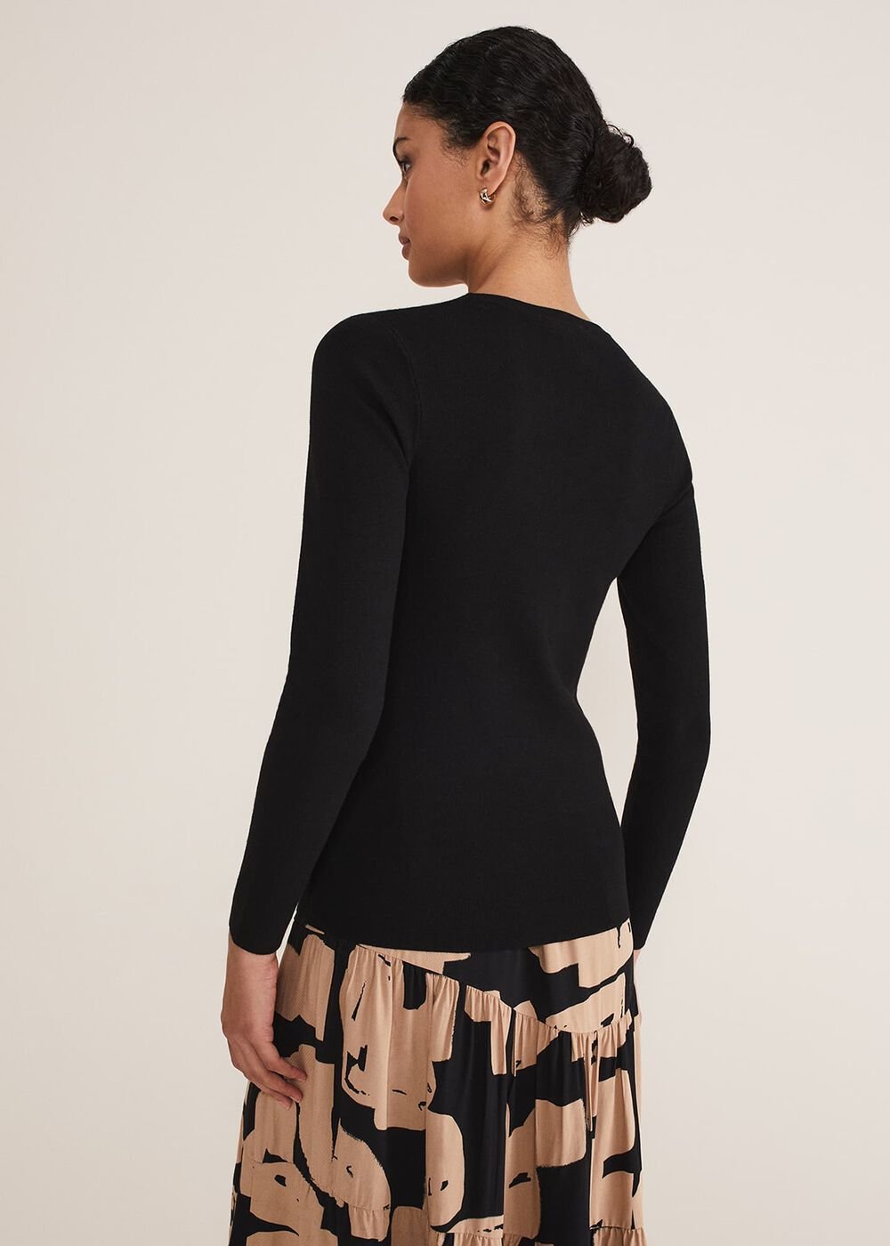 Molla Crew Neck Jumper Black
