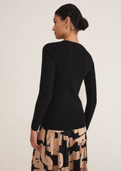 Molla Crew Neck Jumper Black