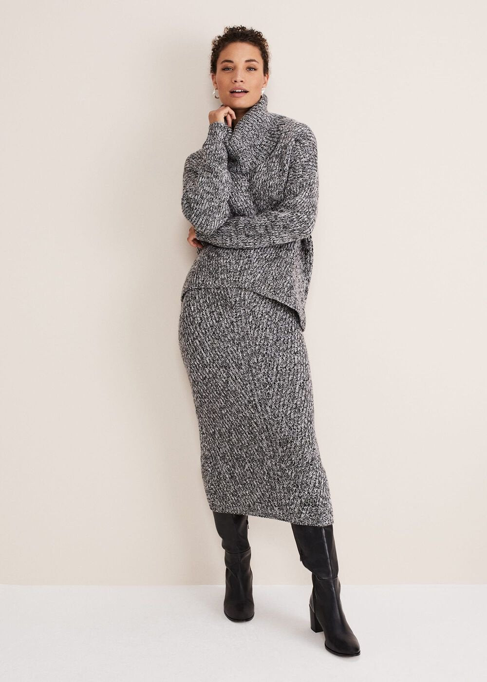Marina Flecked Chunky Coord Knit Multi-Coloured