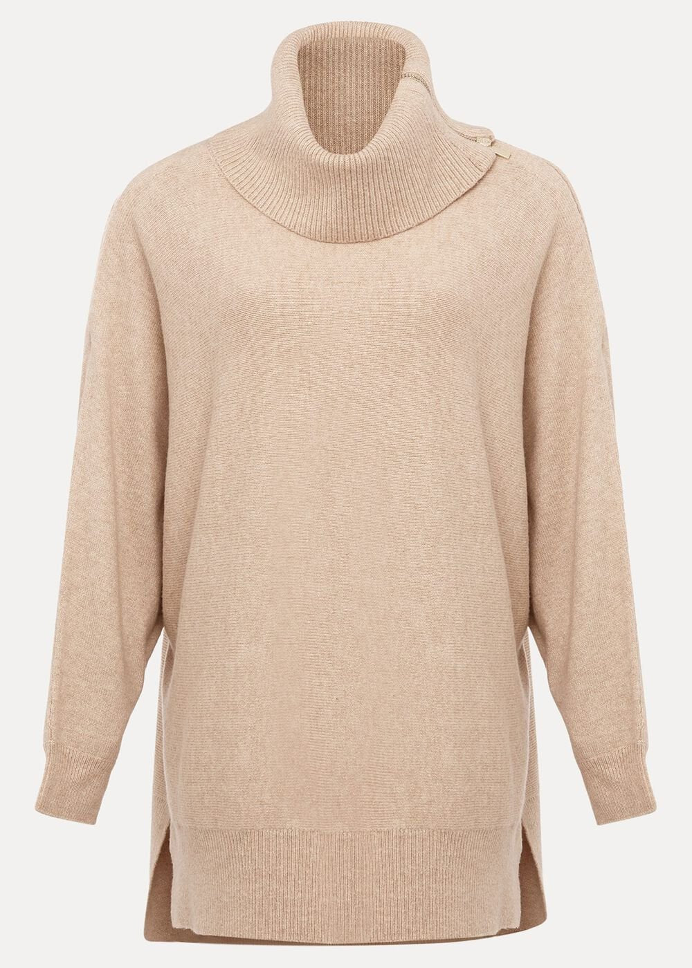Nola Zip Neck Chunky Relaxed Knit Oatmeal
