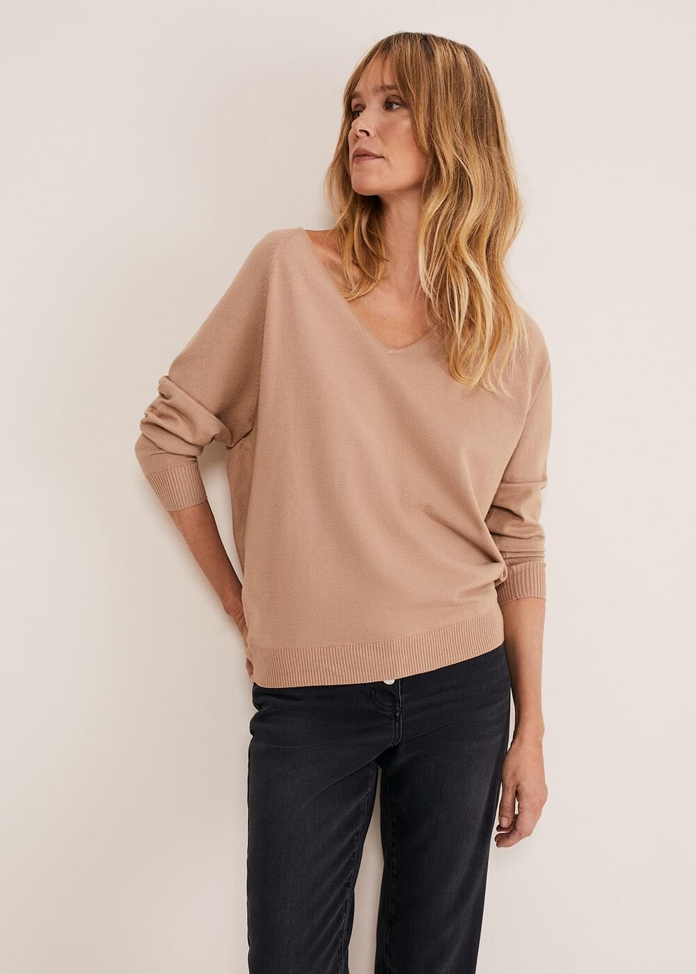 Senita Fine Knit Jumper Camel