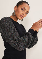 Rosen Disco Sleeve Knit Black