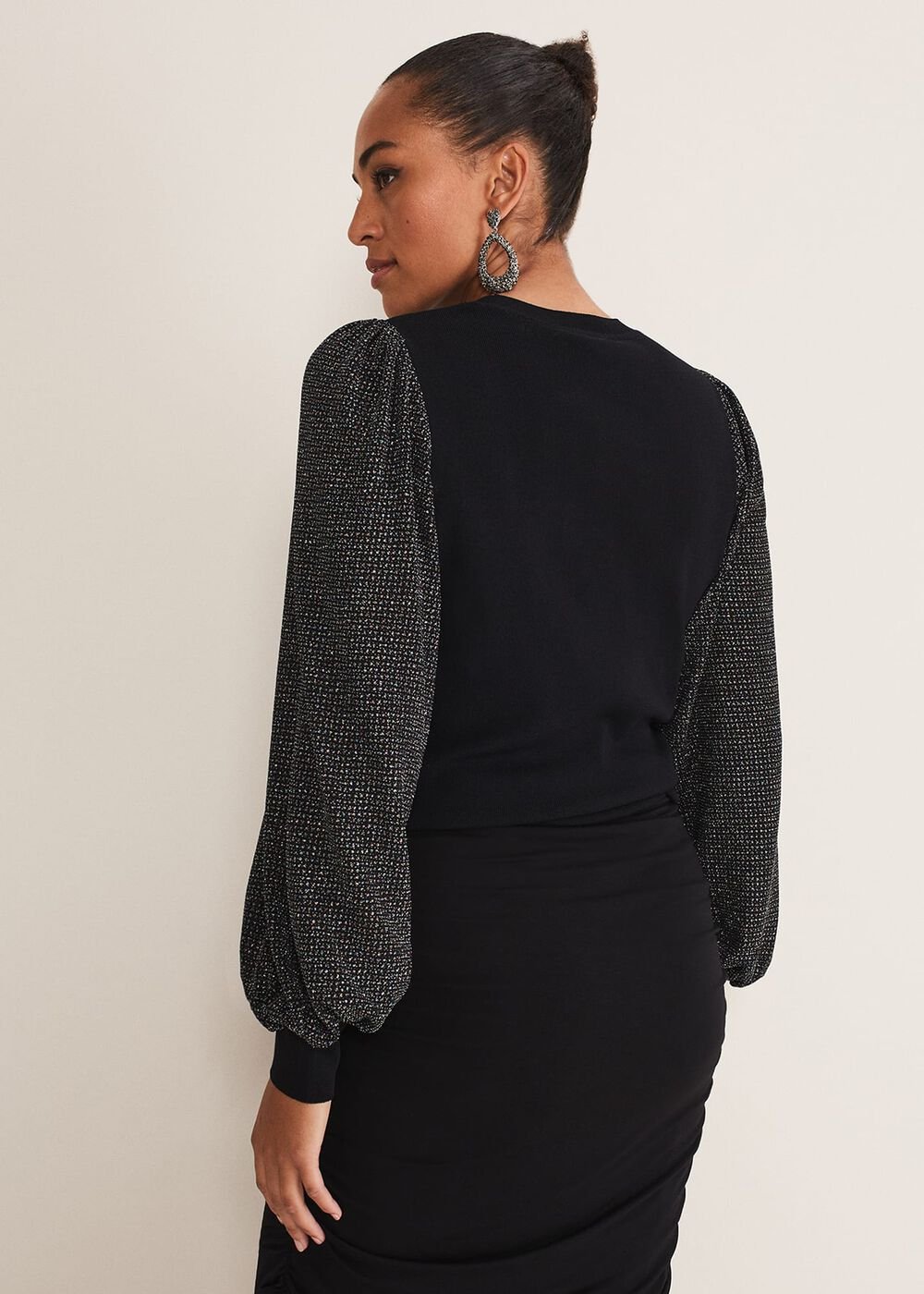 Rosen Disco Sleeve Knit Black