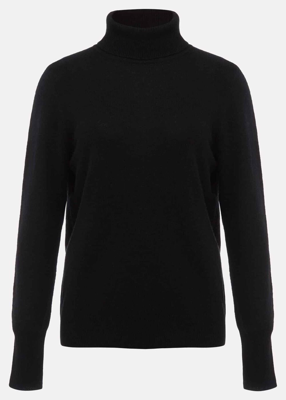 Cressida Wool Cashmere Roll Neck Black