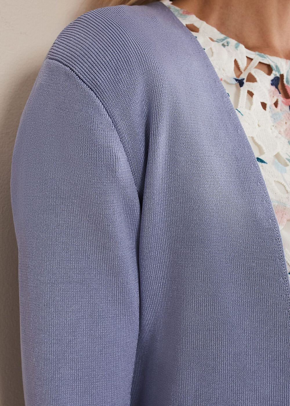Salma Lightweight Knitted Jacket Cornflower