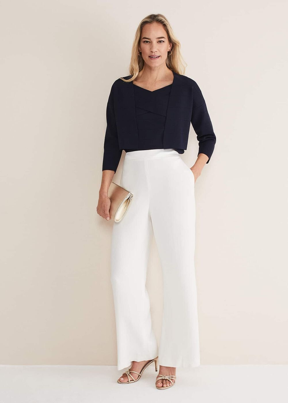 Delphi Bandage Knitted Cover Up Navy