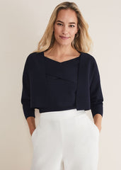 Delphi Bandage Knitted Cover Up Navy