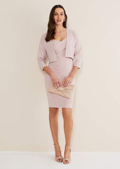 Delphi Bandage Knitted Cover Up Antique Rose