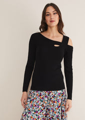 Wren Cut Out Knit Black